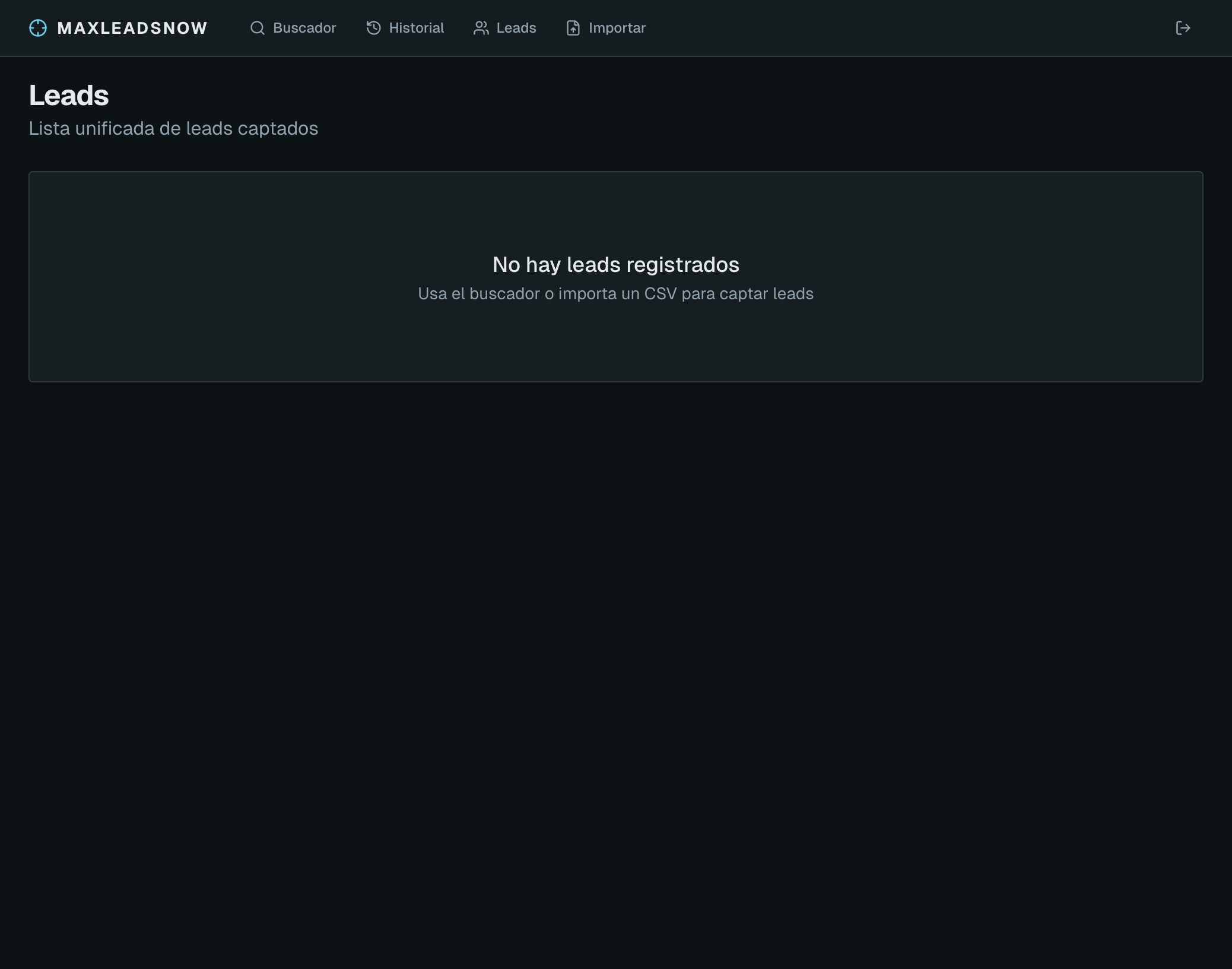 Pipeline de leads con gestión de estados y exportación